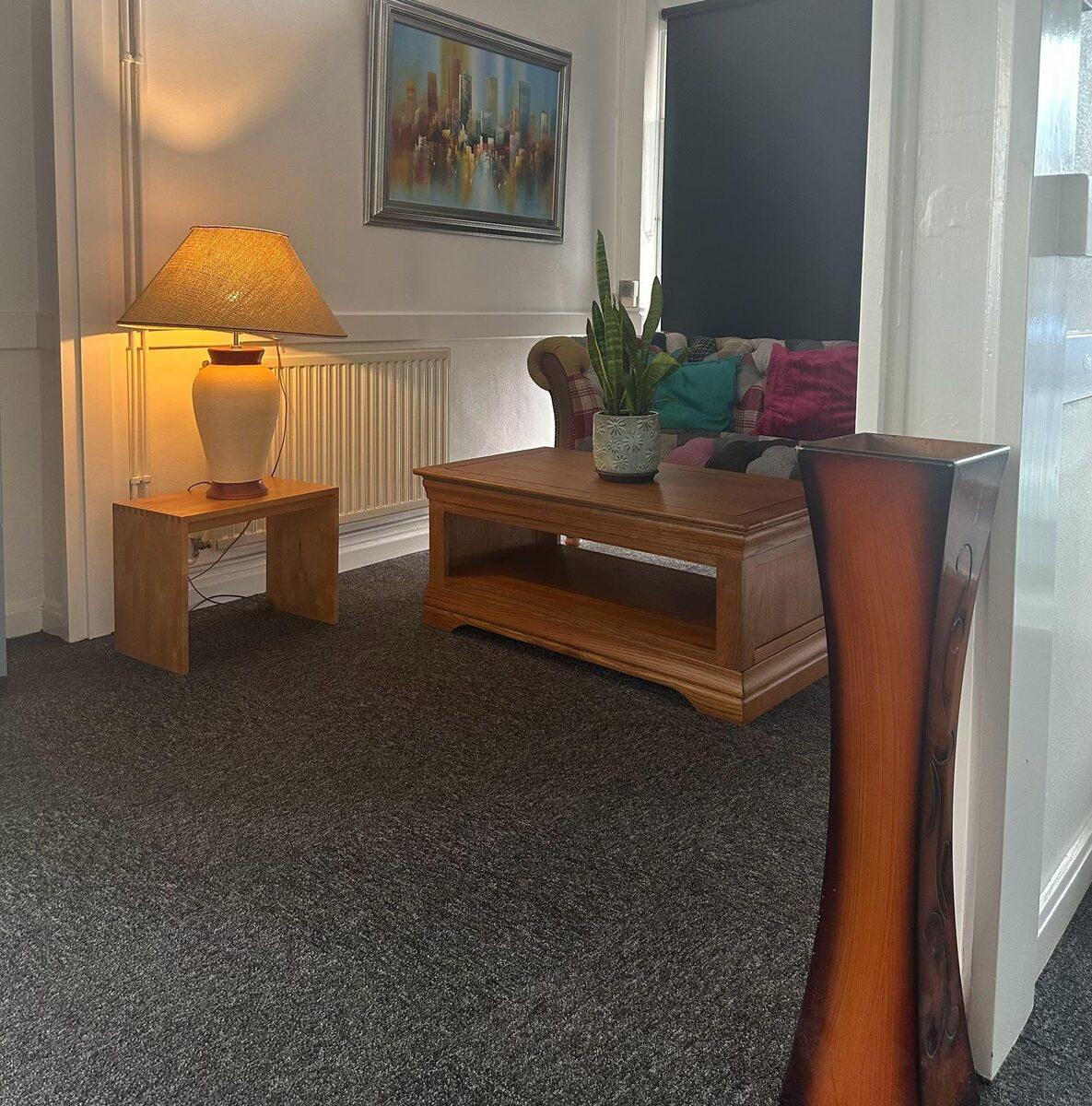 A quiet breakout corner at Worcester Coworking